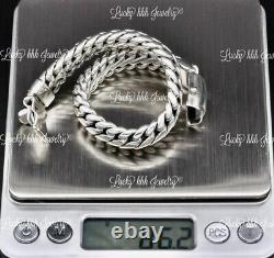 925 Sterling Silver Unique curb bracelet handmade in Bali 8.5 inch 86.2 grams