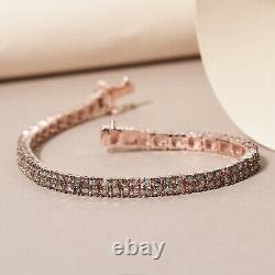 925 Sterling Silver White Diamond Tennis Bracelet Jewelry Gift Size 7.25 Ct 5