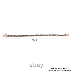925 Sterling Silver White Diamond Tennis Bracelet Jewelry Gift Size 7.25 Ct 5
