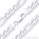 9.1mm Figaro Figaroa Link Italian Chain Bracelet Solid Italy 925 Sterling Silver