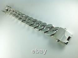 9 430g HEAVY CHUNKY BIKER CUBAN CURB CHAIN STERLING SILVER 925 MEN'S BRACELET