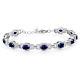 9.65 Ct Natural Blue Sapphire 925 Sterling Silver 7 Bracelet With 1 Extender