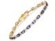 9 Ct Oval Cut Moissanite Tanzanite Women Tennis Bracelet In 925 Sterling Silver