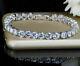 9 Ct S-link Tennis Bracelet With Diamonds 14k White Gold Over Perfect Finish 7