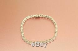9 CT S-Link Tennis Bracelet with Diamonds 14k White Gold Over Perfect Finish 7