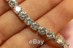 9 CT S-Link Tennis Bracelet with Diamonds 14k White Gold Over Perfect Finish 7
