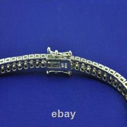 9 Ct Princess D/VVS1 Diamond 14k White Gold Over Sterling 7.50 Tennis Bracelet