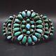 Antique 1930s To 1940s Zuni Sterling Silver & Turquoise Cluster Bracelet 31g