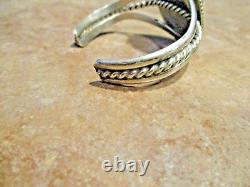 ATTRACTIVE! Wide Vintage Navajo Sterling Silver NATURAL AGATE Bracelet