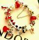 Authentic Pandora Charm Bracelet Mickey Minnie Charms Disney Polka Dot Bow + Box