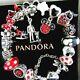 Authentic Pandora Charm Bracelet Mickey Minnie Walt Disney + Box