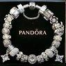 Authentic Pandora Sterling Silver Charm Bracelet With European Beads Charms #40