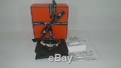 AUTH$1450 HERMES Sterling Silver Collier de Chien CDC PM Bracelet XS Receipt Box