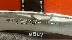 AUTH$1450 HERMES Sterling Silver Collier de Chien CDC PM Bracelet XS Receipt Box