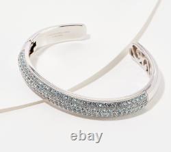 Affinity Gems Sterling Silver Semi Precious Blue Topaz Cuff Bracelet, 6-3/4