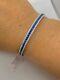 All Size Available Lab-created Blue Sapphire Women Bangle 14k White Gold Finish