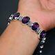 Amethyst Silver Bracelet 925 Sterling Silver Bracelet Handmade Gemstone Bracelet