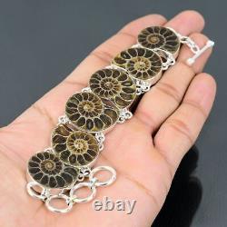 Ammonite Fossil Bracelet 925 Sterling Silver Bracelet Handmade Gemstone Bracelet