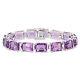 Amour Sterling Silver 45ct Tgw Amethyst Tennis Bracelet