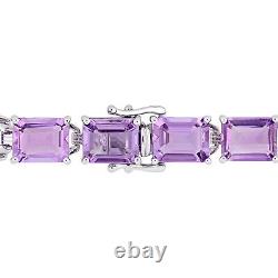 Amour Sterling Silver 45CT TGW Amethyst Tennis Bracelet