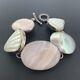 Amy Kahn Russell Akr Sterling Silver Carved Shell Bracelet 7.5 46 Grams