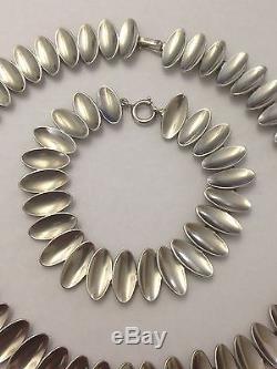 Anton Michelsen Sterling Silver Necklace and Bracelet designed by Nanna Ditzel