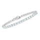 Aquamarine Gemstone Solid 925 Sterling Silver Tennis Bracelet Birthstone #7