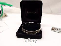 Auth Tiffany & Co Sterling Silver ATLAS Bangle Bracelet + Box T&CO 1995