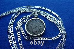 Authentic Indian Penny Pendant on up to a 22 925 Silver Chain 100% USA MADE