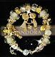 Authentic Pandora Silver Bracelet A Love Story! Gold Kissing European Charms