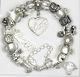 Authentic Pandora Sterling Silver Bracelet A Love Story! European Charms. New