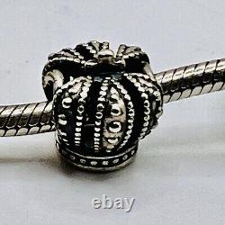 Authentic Pandora Sterling Silver 925 ALE 7 In Bracelet 9 Charms With Box