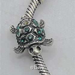 Authentic Pandora Sterling Silver 925 ALE 7 In Bracelet 9 Charms With Box