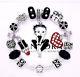 Authentic Pandora Sterling Silver Bangle Bracelet With Charms Betty Boop Love