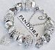 Authentic Pandora Sterling Silver Bracelet A Love Story! With European Charms