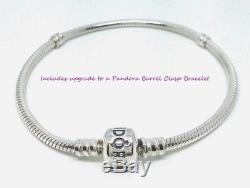 Authentic Pandora Sterling Silver Bracelet A LOVE STORY! With European Charms