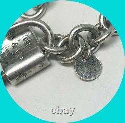 Authentic Tiffany & Co. 1837 Lock Charm Bracelet Sterling Silver 925
