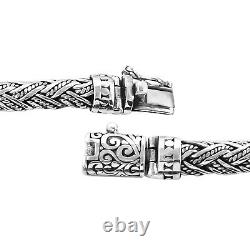 BALI Hand WEAVED Solid 925 Sterling Silver Chain Bracelet
