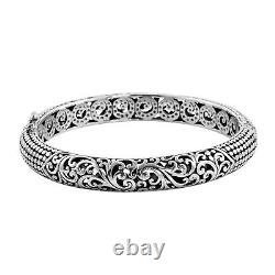 BALI LEGACY 925 Sterling Silver Bangle Cuff Bracelet Jewelry Gift Size 7.25