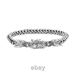 BALI LEGACY 925 Sterling Silver Borobudur Tulang Naga Bracelet Jewelry Size 8