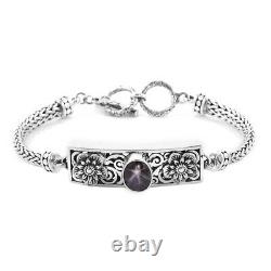BALI LEGACY 925 Sterling Silver Star Ruby Bracelet Jewelry Gift Size 7.5 Ct 4.5