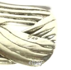 BEAUTIFUL STERLING SILVER BRAIDED CUFF BRACELET Stamped 925 Heavy 29.56 Grams