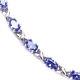Beautiful Tanzanite With Infinity Symbol. 925 Sterling Silver Bracelet 7.5