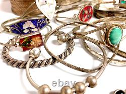 BRACELETS 384g 25 ct- bulk lot assorted Sterling, Silver, silvertone, Alpaca