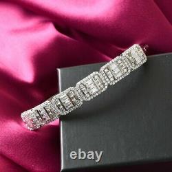 Bangle Cuff Bracelet 925 Silver Made with Swarovski Zirconia Gifts 7.25 Ct 12.8