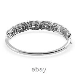 Bangle Cuff Bracelet 925 Silver Made with Swarovski Zirconia Gifts 7.25 Ct 12.8