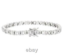 Bar Tennis Bracelet Simulated Diamond 4.15 Cttw Sterling Silver QVC $259