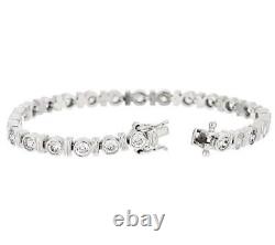 Bar Tennis Bracelet Simulated Diamond 4.15 Cttw Sterling Silver QVC $259