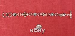 Barbara Bixby Sterling Silver 18k Gold Storyteller Charm Bracelet Cross Ohm Key