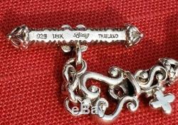 Barbara Bixby Sterling Silver 18k Gold Storyteller Charm Bracelet Cross Ohm Key